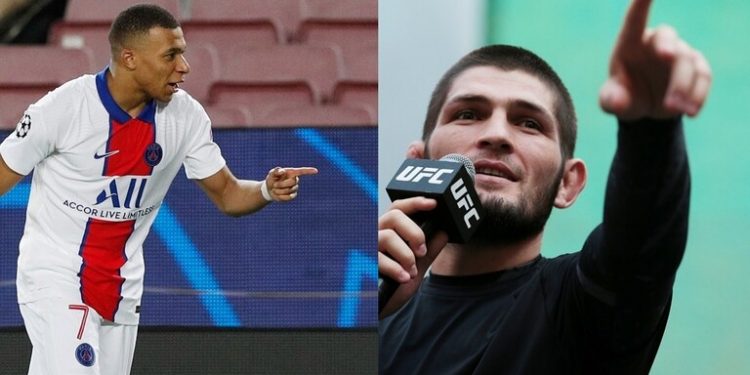 هدية من مبابي إلى حبيب نور محمدوف (فيديو)