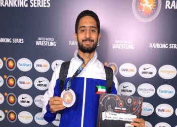 المصارع الكويتي محمد فهاد العجمي انجازاً يحقق انجازاً في المصارعة الرومانية