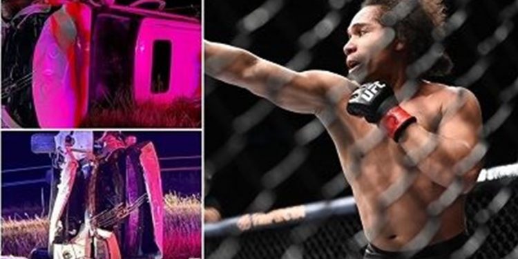 المقتل دودسون ينجو من الموت فى حادث سيارة مروع