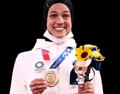 هداية ملاك .. تضيف برونزية للعرب فى التايكوندو