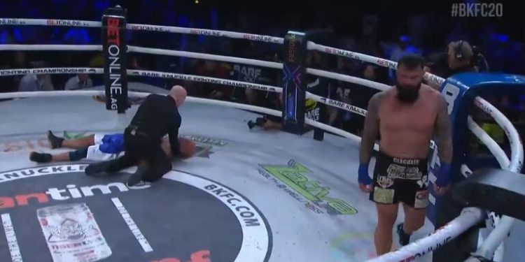 كليكلر يسقط ثورنتون بالقاضية في نزال منظمة “Bare Knuckle FC 20″(فيديو)