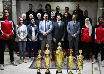 تكريم منتخبي مصر للكيك بوكسينج والسومو بعد انجازهما العربي والأفريقي