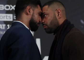 الملاكمان بروك وأمير خان يتبادلان التهديدات قبل نزالهما المقبل