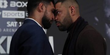 الملاكمان بروك وأمير خان يتبادلان التهديدات قبل نزالهما المقبل