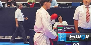 الذويبي الليبي في المركز الأول عالميا في الكاراتيه