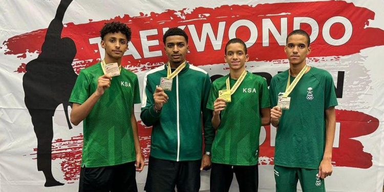4 ميداليات لشباب السعودية فى بطولة النمسا للتايكوندو