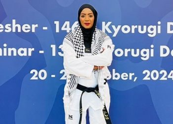 سماح .. أول فلسطينية تحصل على شارة التحكيم الدولي للتايكوندو