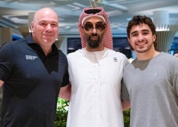 طحنون بن زايد ودانا وايت يبحثان تعزيز رياضة الفنون القتالية المختلطة