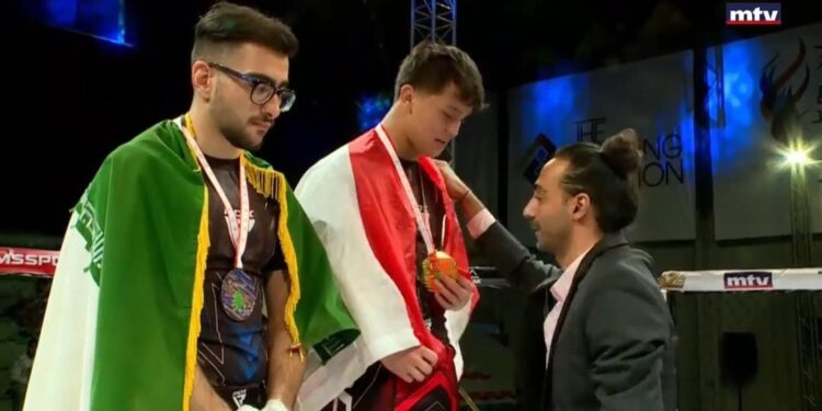 اللبناني آدم ديراني بطل أسيا للفنون القتالية