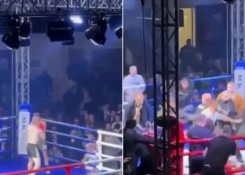 نزال ملاكمة يتحول إلى شجار عنيف فى صربيا – فيديو