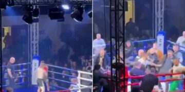 نزال ملاكمة يتحول إلى شجار عنيف فى صربيا – فيديو