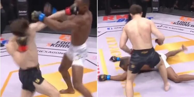 بول دينا يسقط باولو سانتوس بالقاضية بباريس – فيديو